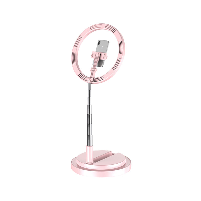 Circular Metal USB Vanity Lamp Minimalist Black/White/Pink LED Fill Flush Lighting for Mobile Phone Holder Clearhalo 'Cast Iron' 'Glass' 'Industrial' 'Modern wall lights' 'Modern' 'Tiffany' 'Traditional wall lights' 'Vanity Lights' 'Wall Lights' Lighting' 1781305
