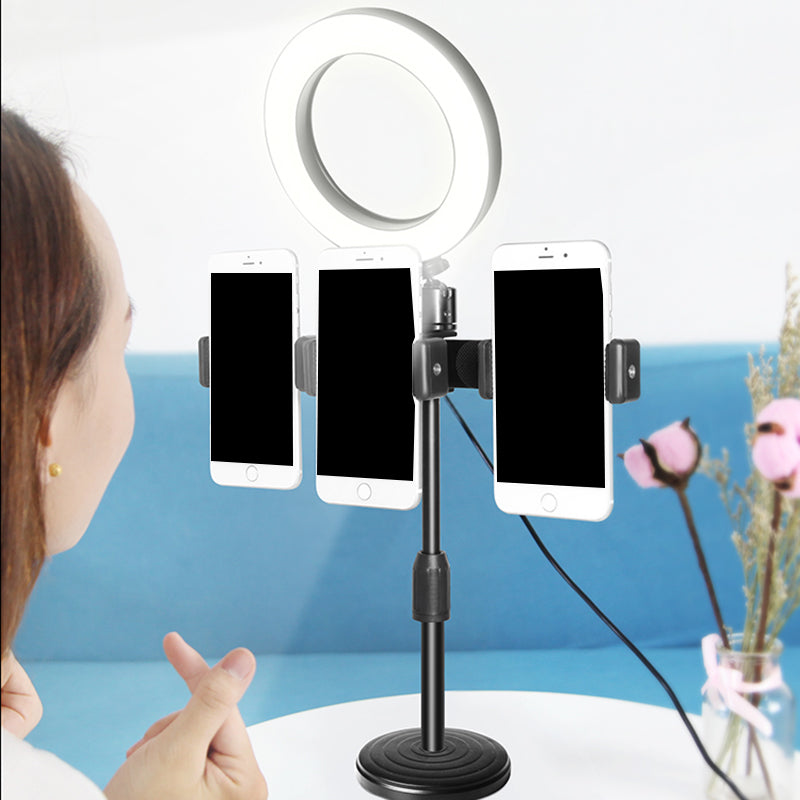 Phone Support LED Fill Flush Lamp Modern Black Finish USB Vanity Light with Round Metal Shade Black USB Clearhalo 'Cast Iron' 'Glass' 'Industrial' 'Modern wall lights' 'Modern' 'Tiffany' 'Traditional wall lights' 'Vanity Lights' 'Wall Lights' Lighting' 1781347