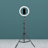 Metal Round Make-Up Light Contemporary 63"/75" Long Black LED Fill Flash Lamp with USB Port Black USB Clearhalo 'Cast Iron' 'Glass' 'Industrial' 'Modern wall lights' 'Modern' 'Tiffany' 'Traditional wall lights' 'Vanity Lights' 'Wall Lights' Lighting' 1781409