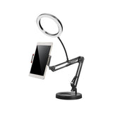 LED Make-Up Light Minimalist Metal Mobile Phone Holder Fill Lamp in Black with Foldable Arm Clearhalo 'Cast Iron' 'Glass' 'Industrial' 'Modern wall lights' 'Modern' 'Tiffany' 'Traditional wall lights' 'Vanity Lights' 'Wall Lights' Lighting' 1781519