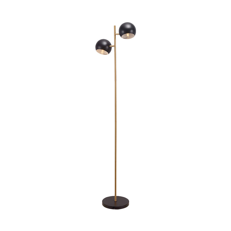 Contemporary Globe Floor Lamp Metal21-Head Living Room Standing Lighting in Black and Gold Clearhalo 'Floor Lamps' 'Lamps' Lighting' 1781667