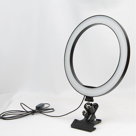 Mobile Phone Support LED Portable Mirror Light Minimalist Black Clip on Fill Flush Lamp with Circle Metal Shade Black USB Clearhalo 'Cast Iron' 'Glass' 'Industrial' 'Modern wall lights' 'Modern' 'Tiffany' 'Traditional wall lights' 'Vanity Lights' 'Wall Lights' Lighting' 1781920