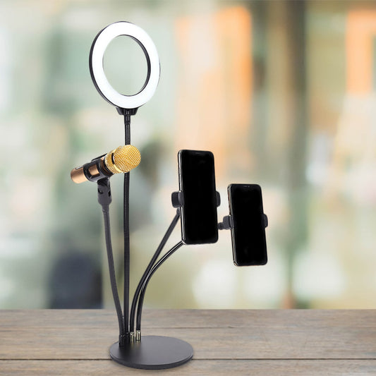 Black Circle Mirror Lighting Modernist Metal LED Fill-in Flash Lighting with USB Port Black USB Clearhalo 'Cast Iron' 'Glass' 'Industrial' 'Modern wall lights' 'Modern' 'Tiffany' 'Traditional wall lights' 'Vanity Lights' 'Wall Lights' Lighting' 1781928