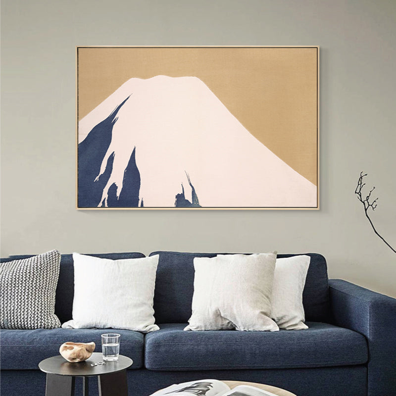 Pastel Mountain Canvas Wall Art Nature Scenery Asian Textured Wall Decor for Room Pink Clearhalo 'Arts' 'Canvas Art' 1782139