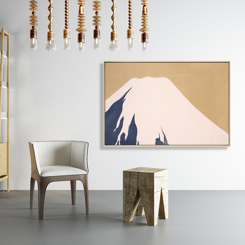 Pastel Mountain Canvas Wall Art Nature Scenery Asian Textured Wall Decor for Room Clearhalo 'Arts' 'Canvas Art' 1782140