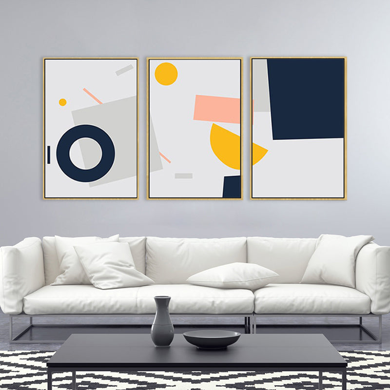 Multi-Piece Geometric Wall Art Canvas Print Modern Wall Decor for House Interior Clearhalo 'Art Gallery' 'Canvas Art' 'Contemporary Art Gallery' 'Modern' Arts' 1782650