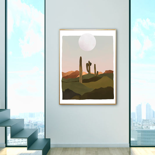 Nordische Landschaft Berg Landschaft Leinwand Pastellfarbe strukturierte Wandkunst für Wohnzimmer