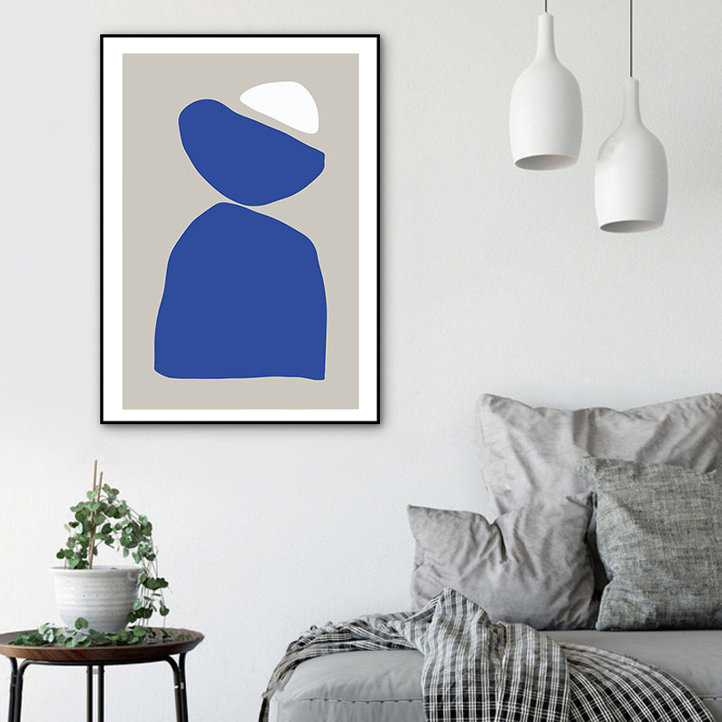 Illustration Abstract Canvas Wall Art for Home Gallery, Blue, Multiple Sizes Available Clearhalo 'Arts' 'Canvas Art' 1783366