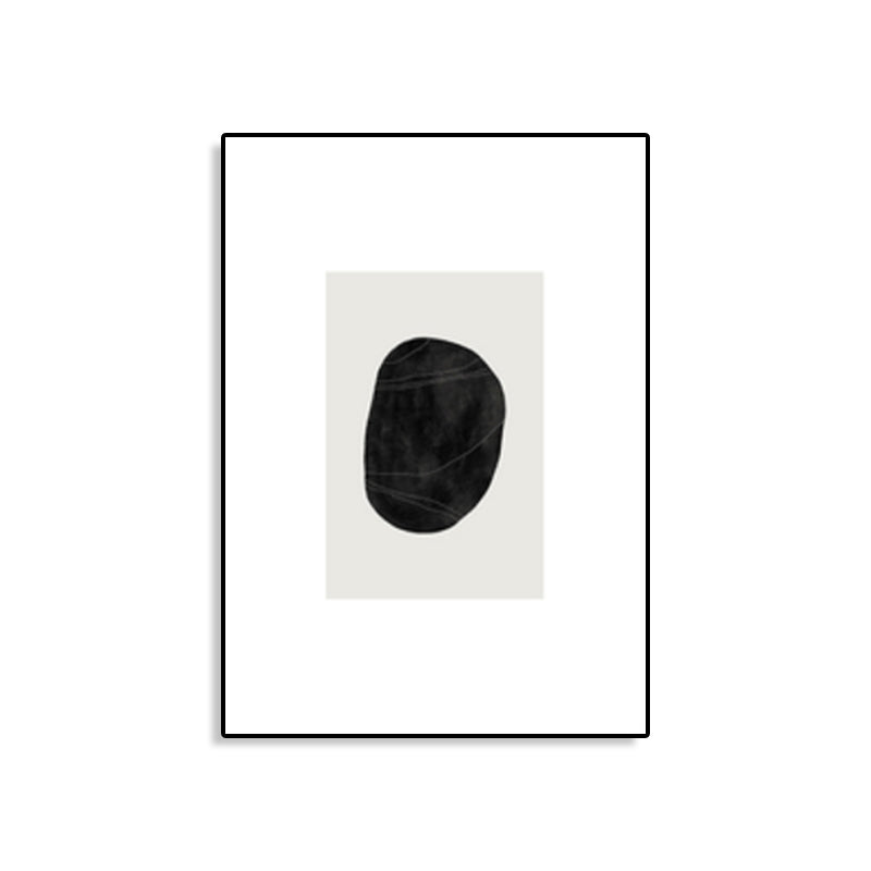 Fingerprint Canvas Wall Art Black and White Minimalistic Wall Decor for Living Room Clearhalo 'Arts' 'Canvas Art' 1783536