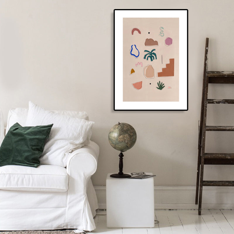 Nordic Wall Art Decor Brown Illustration Still Life Stuff Canvas Print for Sitting Room Clearhalo 'Arts' 'Canvas Art' 1783602