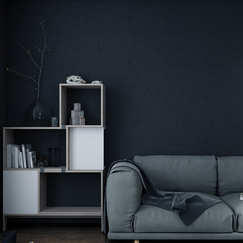 Plain Color Non-Pasted Wallpaper, 33-foot x 20.5-inch, Grey Dark Gray Clearhalo 'Modern wall decor' 'Modern' 'Wallpaper' Wall Decor' 1784890