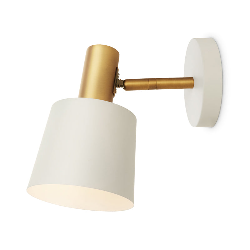 Metal Drum Sconce Light Fixture Modernist 1-Light Wall Mounted Lamp in White/Green for Bedroom Clearhalo 'Cast Iron' 'Glass' 'Industrial' 'Modern wall lights' 'Modern' 'Tiffany' 'Traditional wall lights' 'Wall Lamps & Sconces' 'Wall Lights' Lighting' 1786770