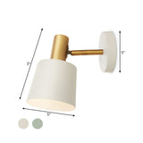 Metal Drum Sconce Light Fixture Modernist 1-Light Wall Mounted Lamp in White/Green for Bedroom Clearhalo 'Cast Iron' 'Glass' 'Industrial' 'Modern wall lights' 'Modern' 'Tiffany' 'Traditional wall lights' 'Wall Lamps & Sconces' 'Wall Lights' Lighting' 1786771