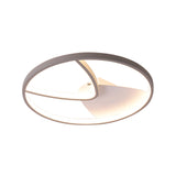 V Shape Metal Ceiling Light Fixture Contemporary Grey LED Flush Mount in Warm/White Light with Silica Gel Diffuser, 16.5"/20.5" W Clearhalo 'Ceiling Lights' 'Close To Ceiling Lights' 'Close to ceiling' 'Flush mount' Lighting' 1787015