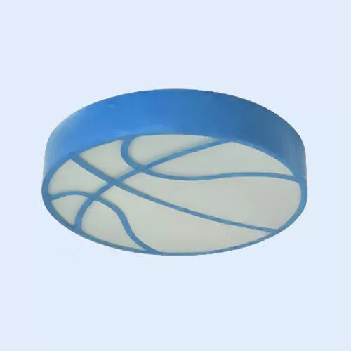 Acrylic Flat Basketball Flush Ceiling Light Cartoon Ceiling Lamp for Baby Bedroom Hallway Clearhalo 'Ceiling Lights' 'Close To Ceiling Lights' 'Close to ceiling' 'Flush mount' Lighting' 17870