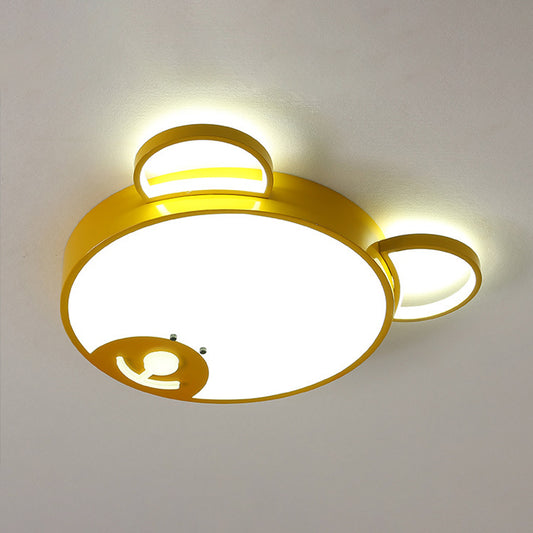 Acrylic Bear-Shape Ceiling Lamp Creative LED Gold Flushmount Lighting for Nursery Clearhalo 'Ceiling Lights' 'Close To Ceiling Lights' 'Close to ceiling' 'Flush mount' Lighting' 1787227