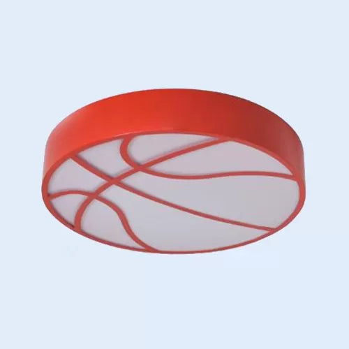 Acrylic Flat Basketball Flush Ceiling Light Cartoon Ceiling Lamp for Baby Bedroom Hallway Clearhalo 'Ceiling Lights' 'Close To Ceiling Lights' 'Close to ceiling' 'Flush mount' Lighting' 17874