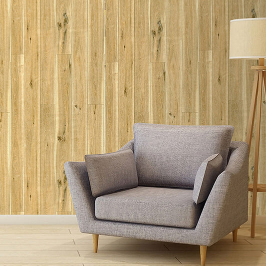 Faux Wood Wallpaper Roll Vinyl Removable Wall Covering for Accent Wall, 48.4 sq ft. Wood Clearhalo 'Country wall decor' 'Rustic' 'Wallpaper' Wall Decor' 1788948