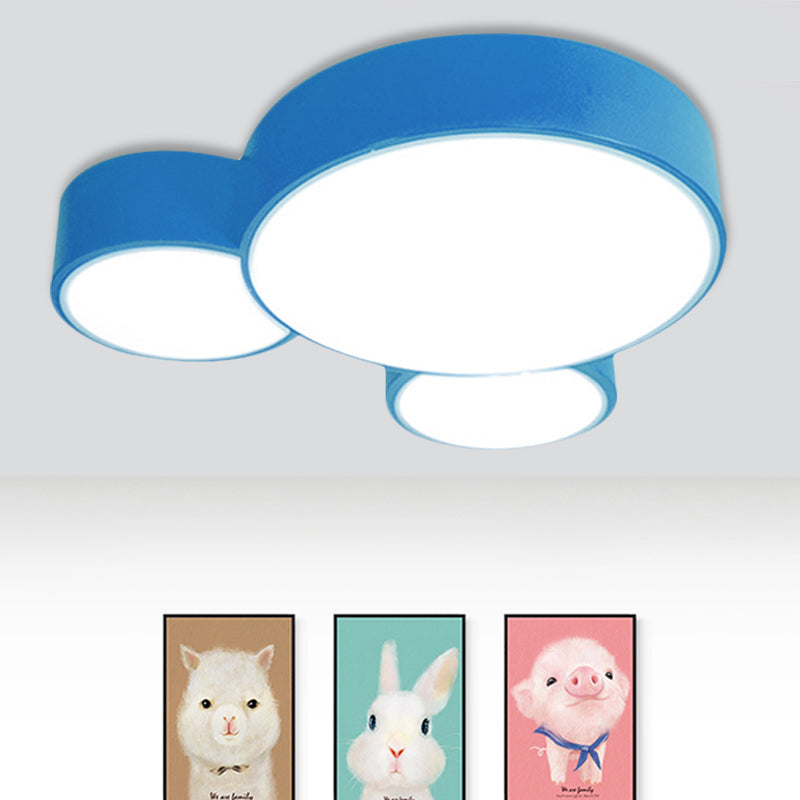 Acrylic Animal Flush Mount Ceiling Light Macaroon Ceiling Light for Kid Bedroom Clearhalo 'Ceiling Lights' 'Close To Ceiling Lights' 'Close to ceiling' 'Flush mount' Lighting' 1790957