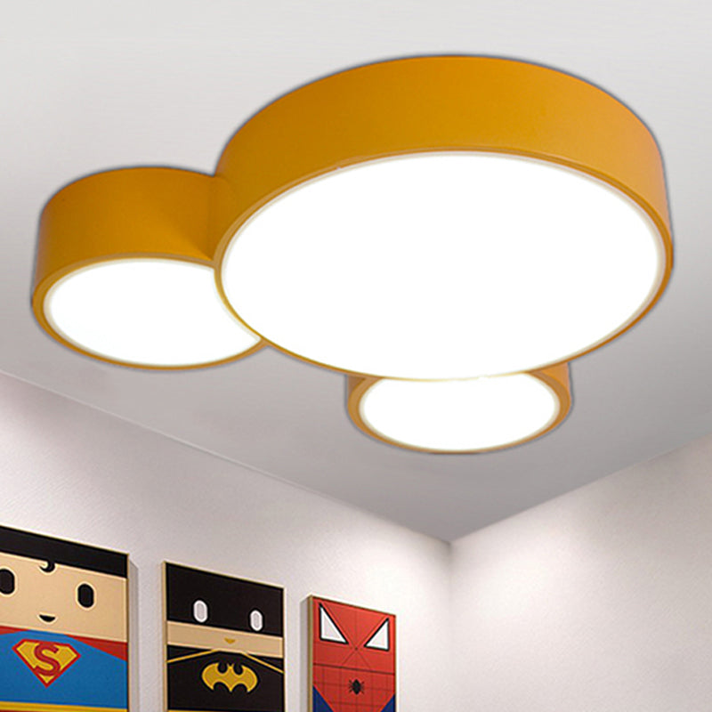 Acrylic Animal Flush Mount Ceiling Light Macaroon Ceiling Light for Kid Bedroom Clearhalo 'Ceiling Lights' 'Close To Ceiling Lights' 'Close to ceiling' 'Flush mount' Lighting' 1790961