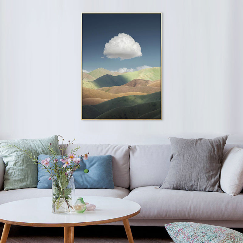 Cloud Landscape Canvas Nordic Novelty Scenery Print Wall Art in Pastel Color Clearhalo 'Arts' 'Canvas Art' 1791900