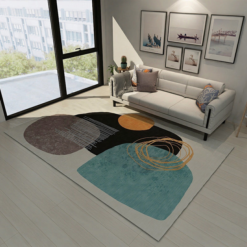 Simple Colorblock Rug Multicolor Modernist Rug Polyester Pet Friendly Washable Non-Slip Area Rug for Living Room Black Clearhalo 'Area Rug' 'Modern' 'Rugs' Rug' 1792292