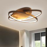 Oval Metallic Ceiling Lighting Modern Black and Gold LED Flush Mount Light for Living Room Coffee Clearhalo 'Ceiling Lights' 'Close To Ceiling Lights' 'Close to ceiling' 'Flush mount' Lighting' 1793664