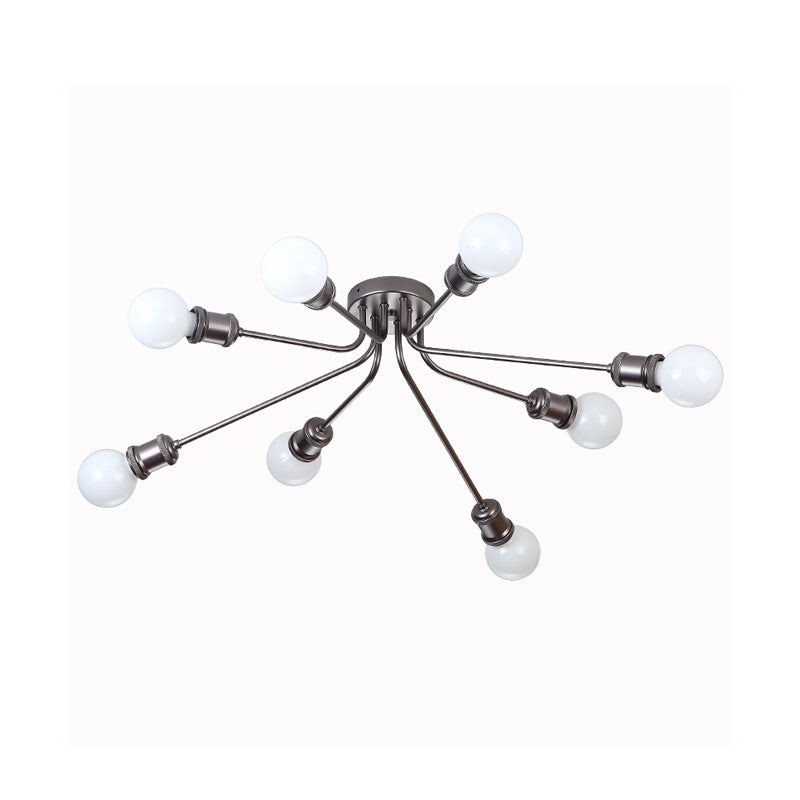 Elegant Style Semi Flush Ceiling Light Slim Linear Metallic Ceiling Lamp for Kid Bedroom Clearhalo 'Ceiling Lights' 'Close To Ceiling Lights' 'Close to ceiling' 'Semi-flushmount' Lighting' 1796095