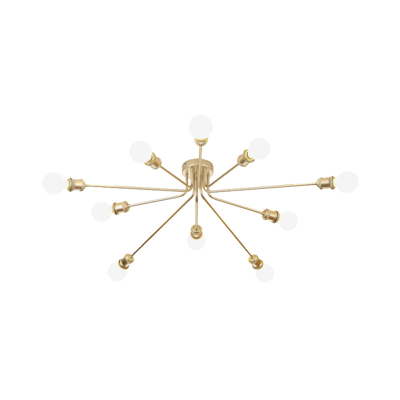 Firework Shaped Flush Ceiling Light Contemporary Metal Semi Flush Mount Light for Restaurant Clearhalo 'Ceiling Lights' 'Close To Ceiling Lights' 'Close to ceiling' 'Semi-flushmount' Lighting' 1796099