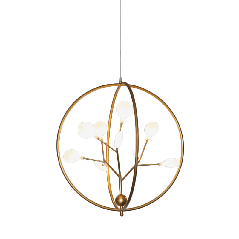 Thin Swig Hallway Boutique Chandelier Metal 9 Lights Creative G9 Pendant Lighting Clearhalo 'Ceiling Lights' 'Chandeliers' 'Modern Chandeliers' 'Modern' Lighting' 1796536