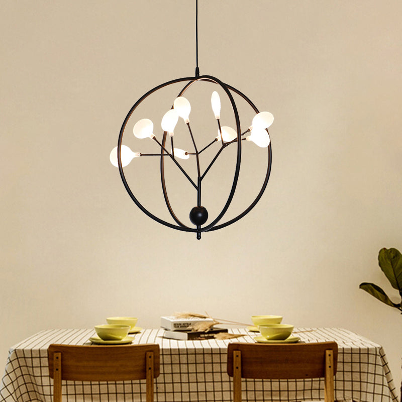 Thin Swig Hallway Boutique Chandelier Metal 9 Lights Creative G9 Pendant Lighting Clearhalo 'Ceiling Lights' 'Chandeliers' 'Modern Chandeliers' 'Modern' Lighting' 1796539