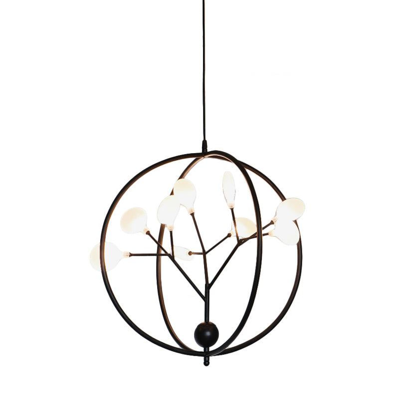 Thin Swig Hallway Boutique Chandelier Metal 9 Lights Creative G9 Pendant Lighting Clearhalo 'Ceiling Lights' 'Chandeliers' 'Modern Chandeliers' 'Modern' Lighting' 1796541