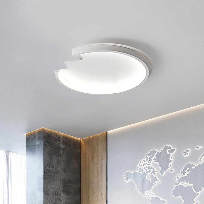 Egg Shell Child Bedroom Ceiling Light Acrylic Modern Style LED Ceiling Mount Light in White Clearhalo 'Ceiling Lights' 'Close To Ceiling Lights' 'Close to ceiling' 'Flush mount' Lighting' 1796818