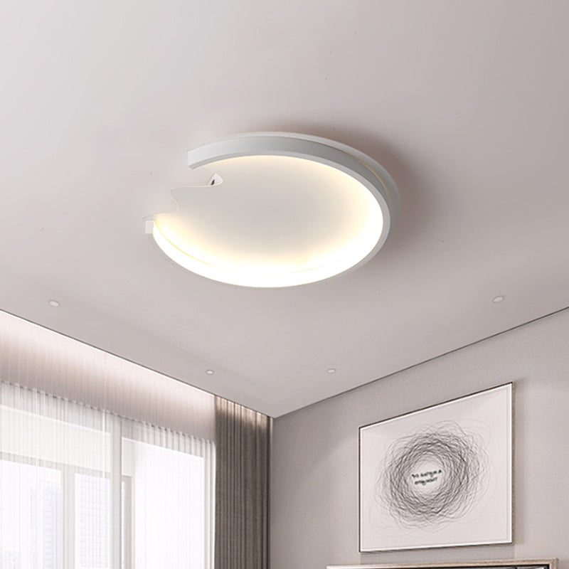 Egg Shell Child Bedroom Ceiling Light Acrylic Modern Style LED Ceiling Mount Light in White Clearhalo 'Ceiling Lights' 'Close To Ceiling Lights' 'Close to ceiling' 'Flush mount' Lighting' 1796819