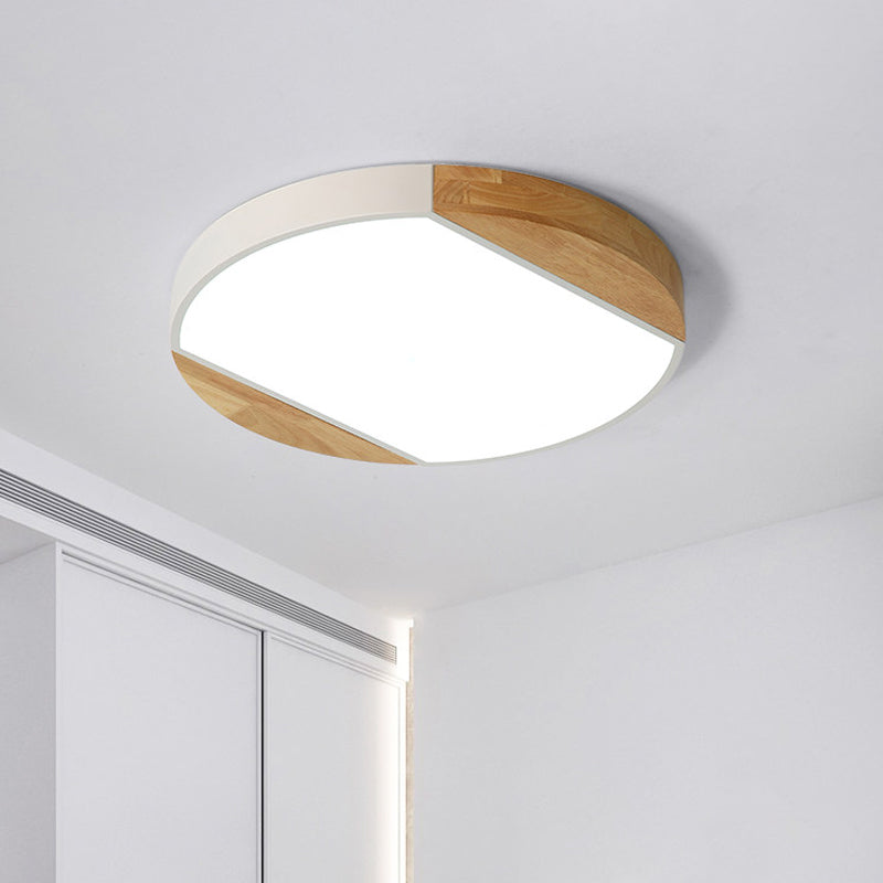 Acrylic Circular LED Flushmount Light Baby Bedroom Kindergarten Nordic Style Blue/Green/White/Yellow Ceiling Lamp in Warm/White Light Clearhalo 'Ceiling Lights' 'Close To Ceiling Lights' 'Close to ceiling' 'Flush mount' Lighting' 1796823