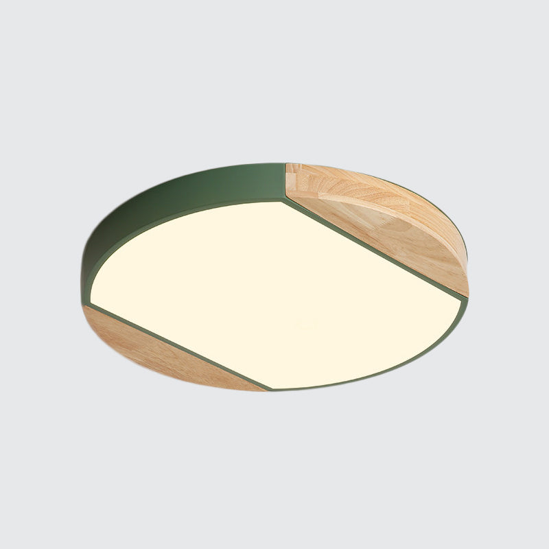 Acrylic Circular LED Flushmount Light Baby Bedroom Kindergarten Nordic Style Blue/Green/White/Yellow Ceiling Lamp in Warm/White Light Clearhalo 'Ceiling Lights' 'Close To Ceiling Lights' 'Close to ceiling' 'Flush mount' Lighting' 1796832