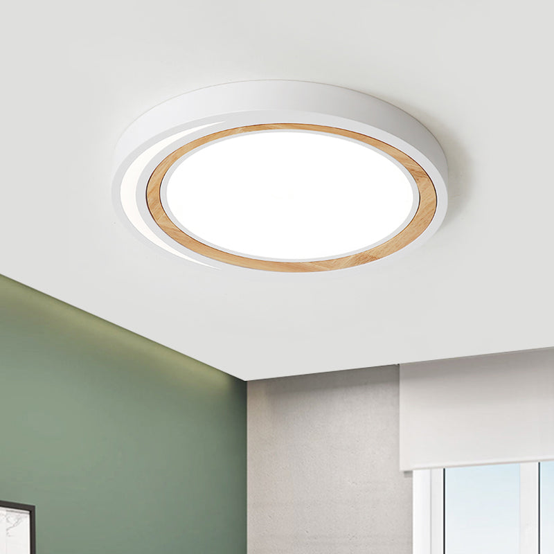 Acrylic Circle LED Ceiling Mount Light Macaron Style Ceiling Lamp for Boys Girls Bedroom White Clearhalo 'Ceiling Lights' 'Close To Ceiling Lights' 'Close to ceiling' 'Flush mount' Lighting' 1796852