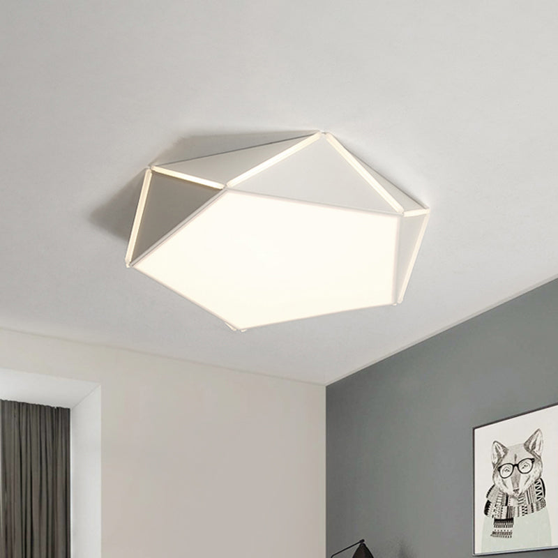 Pentagon Living Room Flush Mount Light Acrylic Nordic LED Ceiling Lamp with Triangle Panel Clearhalo 'Ceiling Lights' 'Close To Ceiling Lights' 'Close to ceiling' 'Flush mount' Lighting' 1796858