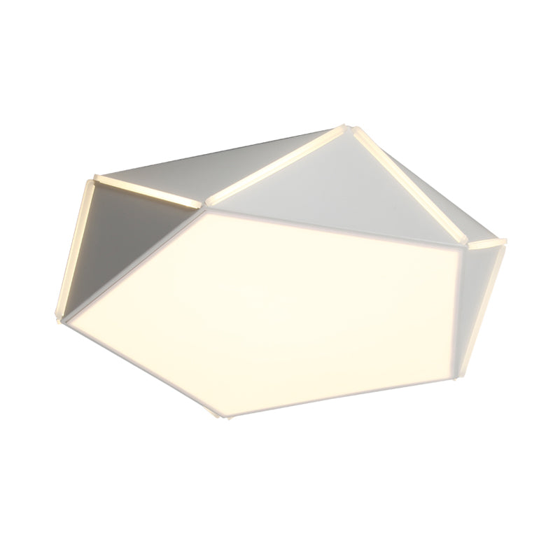 Pentagon Living Room Flush Mount Light Acrylic Nordic LED Ceiling Lamp with Triangle Panel Clearhalo 'Ceiling Lights' 'Close To Ceiling Lights' 'Close to ceiling' 'Flush mount' Lighting' 1796859