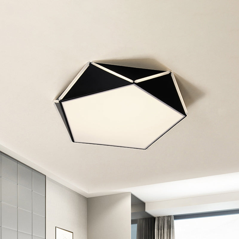 Pentagon Living Room Flush Mount Light Acrylic Nordic LED Ceiling Lamp with Triangle Panel Clearhalo 'Ceiling Lights' 'Close To Ceiling Lights' 'Close to ceiling' 'Flush mount' Lighting' 1796865