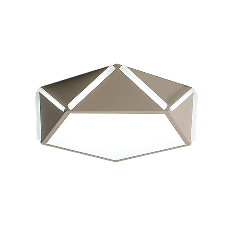 Child Bedroom Pentagonal Flushmount Light Acrylic Metal Modern LED Ceiling Lamp Clearhalo 'Ceiling Lights' 'Close To Ceiling Lights' 'Close to ceiling' 'Flush mount' Lighting' 1796870