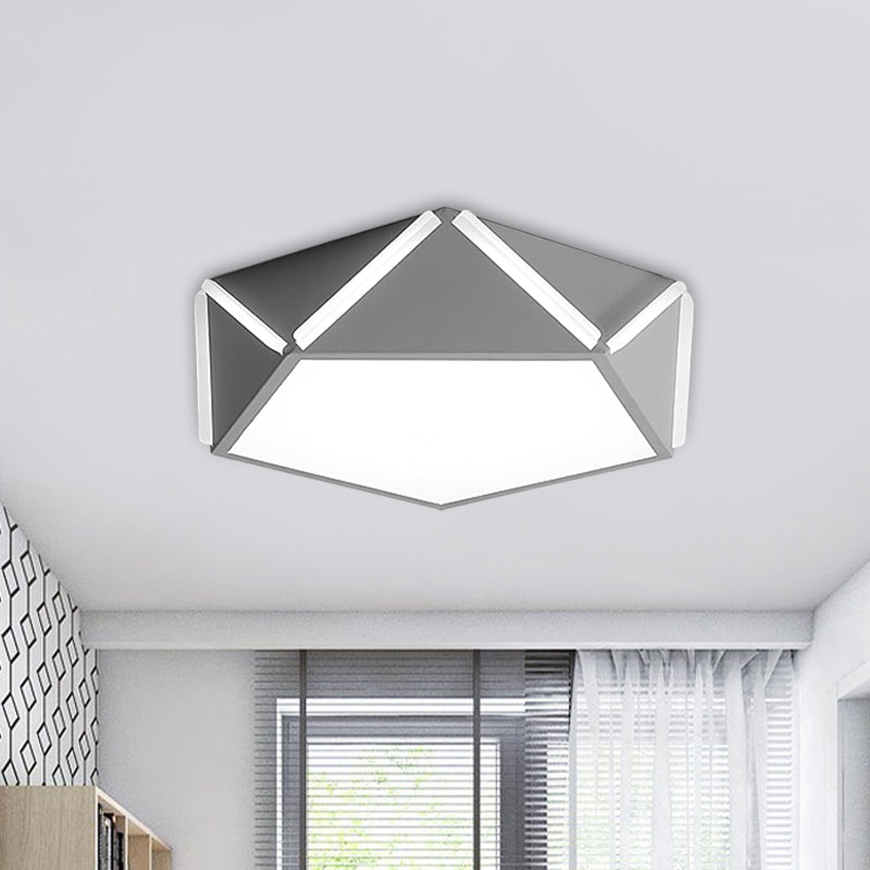 Child Bedroom Pentagonal Flushmount Light Acrylic Metal Modern LED Ceiling Lamp Clearhalo 'Ceiling Lights' 'Close To Ceiling Lights' 'Close to ceiling' 'Flush mount' Lighting' 1796875