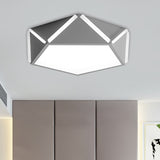 Child Bedroom Pentagonal Flushmount Light Acrylic Metal Modern LED Ceiling Lamp Clearhalo 'Ceiling Lights' 'Close To Ceiling Lights' 'Close to ceiling' 'Flush mount' Lighting' 1796876