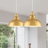Gold Finish Domed Ceiling Pendant Mid Century Metal 1 Head Dining Table Pendant Lighting with Adjustable Cord, 12"/14"/16" W Clearhalo 'Art Deco Pendants' 'Cast Iron' 'Ceiling Lights' 'Ceramic' 'Crystal' 'Industrial Pendants' 'Industrial' 'Metal' 'Middle Century Pendants' 'Pendant Lights' 'Pendants' 'Tiffany' Lighting' 1797317