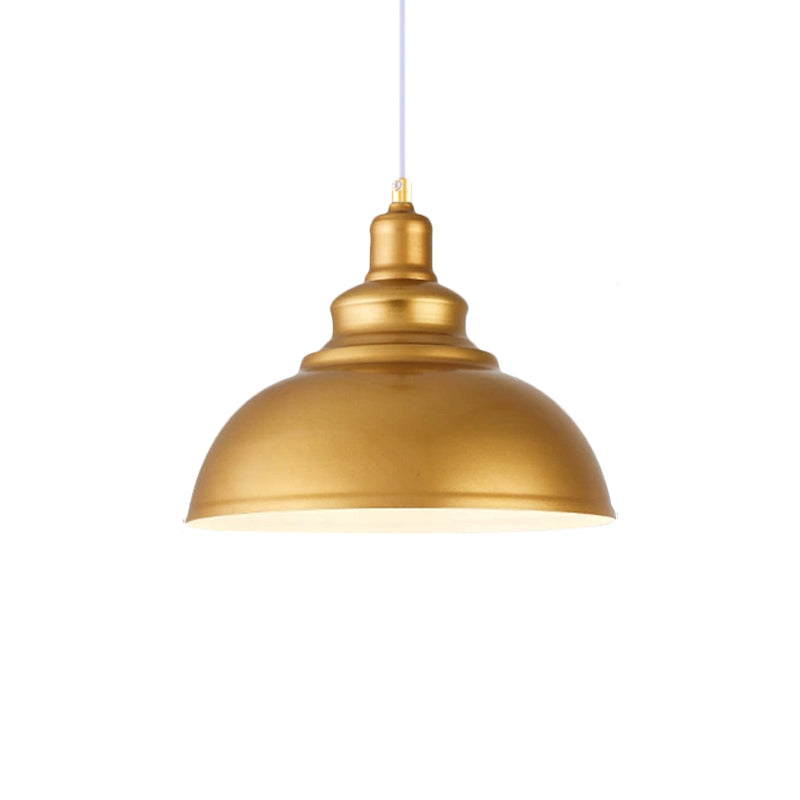 Gold Finish Domed Ceiling Pendant Mid Century Metal 1 Head Dining Table Pendant Lighting with Adjustable Cord, 12"/14"/16" W Clearhalo 'Art Deco Pendants' 'Cast Iron' 'Ceiling Lights' 'Ceramic' 'Crystal' 'Industrial Pendants' 'Industrial' 'Metal' 'Middle Century Pendants' 'Pendant Lights' 'Pendants' 'Tiffany' Lighting' 1797319
