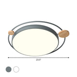 Grey/White Planet Flush Mount Light Simple Style LED Metallic Close to Ceiling Lighting, 19.5"/23.5" Width Clearhalo 'Ceiling Lights' 'Close To Ceiling Lights' 'Close to ceiling' 'Flush mount' Lighting' 1804440