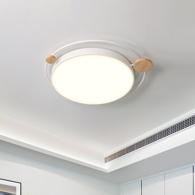 Grey/White Planet Flush Mount Light Simple Style LED Metallic Close to Ceiling Lighting, 19.5"/23.5" Width Clearhalo 'Ceiling Lights' 'Close To Ceiling Lights' 'Close to ceiling' 'Flush mount' Lighting' 1804443