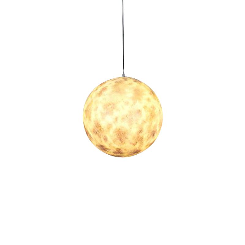 1 Light Dining Room Pendant Lamp Creative Yellow/Orange/Blue Suspended Lighting Fixture with Planet Resin Shade Clearhalo 'Ceiling Lights' 'Pendant Lights' 'Pendants' Lighting' 1804955