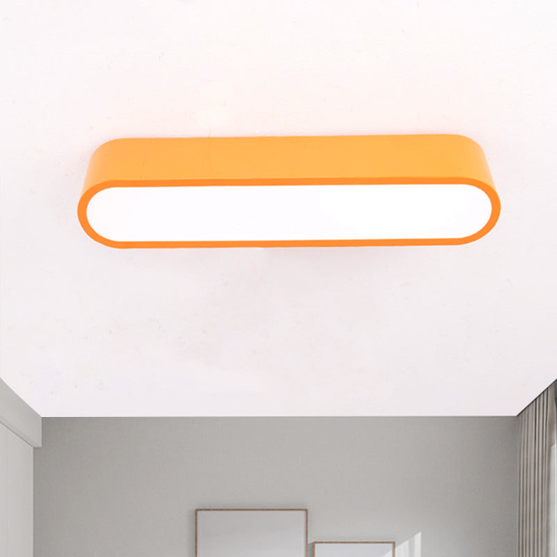 Nordic LED Flushmount Lighting Red/Blue/Green Mathematical Notation Ceiling Lamp with Metal Shade Orange Clearhalo 'Ceiling Lights' 'Close To Ceiling Lights' 'Close to ceiling' 'Flush mount' Lighting' 1805024