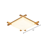 Square Ceiling Lamp Modernist Acrylic 16"/18"/23.5" Wide LED Parlor Flush Mount with Wood Frame in Beige, Warm/White Light Clearhalo 'Ceiling Lights' 'Close To Ceiling Lights' 'Close to ceiling' 'Flush mount' Lighting' 1805065